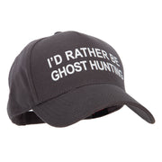 I'd Rather Be Ghost Hunting Heat Transfer 5 Panel Cotton Jersey Knit Cap