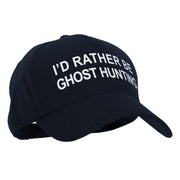 I'd Rather Be Ghost Hunting Heat Transfer 5 Panel Cotton Jersey Knit Cap