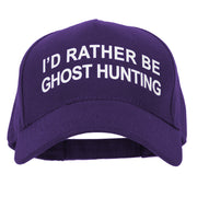 I'd Rather Be Ghost Hunting Heat Transfer 5 Panel Cotton Jersey Knit Cap