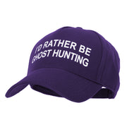 I'd Rather Be Ghost Hunting Heat Transfer 5 Panel Cotton Jersey Knit Cap