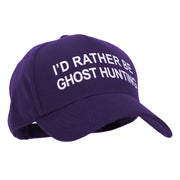 I'd Rather Be Ghost Hunting Heat Transfer 5 Panel Cotton Jersey Knit Cap