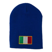 Europe Italy Flag Embroidered Short Beanie