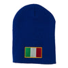 Europe Italy Flag Embroidered Short Beanie