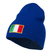 Europe Italy Flag Embroidered Short Beanie