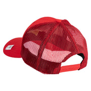 3rd Marine Division Retired Embroidered 6 Panel Structured Cotton Twill Mesh Cap Made in USA - Red OSFM