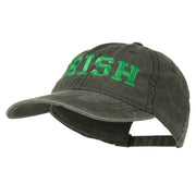 Irish Embroidered Washed Pigment Dyed Cap