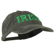 Irish Embroidered Washed Pigment Dyed Cap