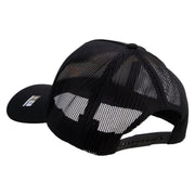 Licensed U.S. Army Veteran Military Embroidered Twill 5 panel Mesh Back Cap - Black OSFM