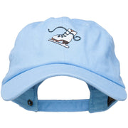 Ice Skate Embroidered Unstructured Cap