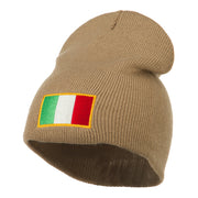 Europe Italy Flag Embroidered Short Beanie