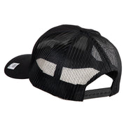 3rd Marine Division Retired Embroidered 6 Panel Structured Cotton Twill Mesh Cap Made in USA - Black OSFM