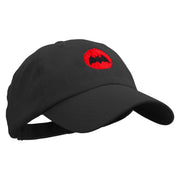 Bat Armor Shield Embroidered Low Profile Washed Cap - Black OSFM