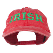 Irish Embroidered Washed Pigment Dyed Cap