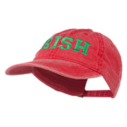 Irish Embroidered Washed Pigment Dyed Cap