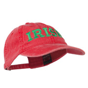 Irish Embroidered Washed Pigment Dyed Cap