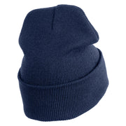 US Air Force Wing Logo Embroidered 12 Inch Knit Long Beanie - Navy OSFM