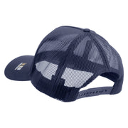 Licensed U.S. Army Veteran Military Embroidered Twill 5 panel Mesh Back Cap - Navy OSFM