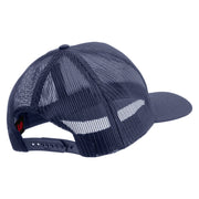 Licensed U.S. Army Veteran Military Embroidered Twill 5 panel Mesh Back Cap - Navy OSFM