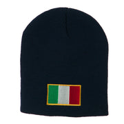 Europe Italy Flag Embroidered Short Beanie