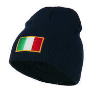 Europe Italy Flag Embroidered Short Beanie