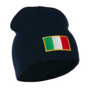 Europe Italy Flag Embroidered Short Beanie