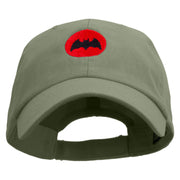 Bat Armor Shield Embroidered Low Profile Washed Cap - Olive OSFM