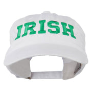 Irish Embroidered Washed Pigment Dyed Cap