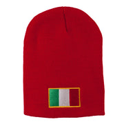 Europe Italy Flag Embroidered Short Beanie