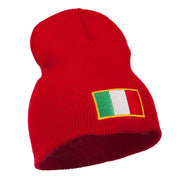 Europe Italy Flag Embroidered Short Beanie