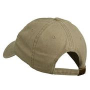 Fishbone Embroidered Pigment Dyed Brass Buckle Cap