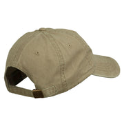 Fishbone Embroidered Pigment Dyed Brass Buckle Cap