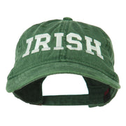 Irish Embroidered Washed Pigment Dyed Cap