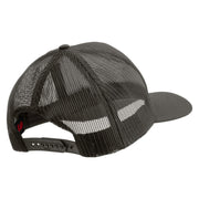 Licensed U.S. Army Veteran Military Embroidered Twill 5 panel Mesh Back Cap - Charcoal OSFM