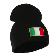 Europe Italy Flag Embroidered Short Beanie