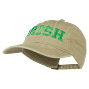 Irish Embroidered Washed Pigment Dyed Cap