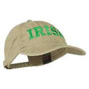 Irish Embroidered Washed Pigment Dyed Cap