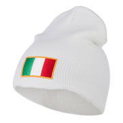 Europe Italy Flag Embroidered Short Beanie