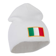 Europe Italy Flag Embroidered Short Beanie