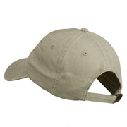 Fishbone Embroidered Pigment Dyed Brass Buckle Cap