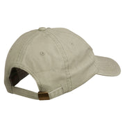 Fishbone Embroidered Pigment Dyed Brass Buckle Cap