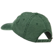 Italy Flag Embroidered Washed Cotton Twill Cap