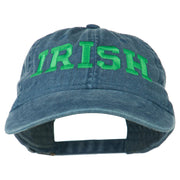 Irish Embroidered Washed Pigment Dyed Cap