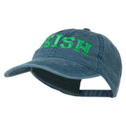 Irish Embroidered Washed Pigment Dyed Cap