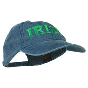 Irish Embroidered Washed Pigment Dyed Cap