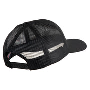 U.S. Marine Corps 3rd Marine Division Embroidered 6 Panel Structured Cotton Twill Mesh Cap Made in USA - Black OSFM