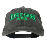 Irish Four Leaf Clover Embroidered Dyed Cap