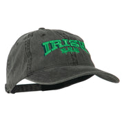 Irish Four Leaf Clover Embroidered Dyed Cap