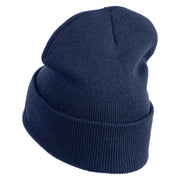 US Air Force with Wing Logo Embroidered 12 Inch Long Beanie - Navy OSFM