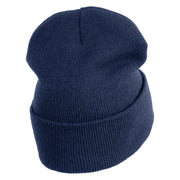 US Air Force with Wing Logo Embroidered 12 Inch Long Beanie - Navy OSFM