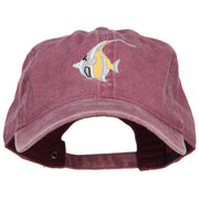 Angelfish Embroidered Washed Cotton Cap